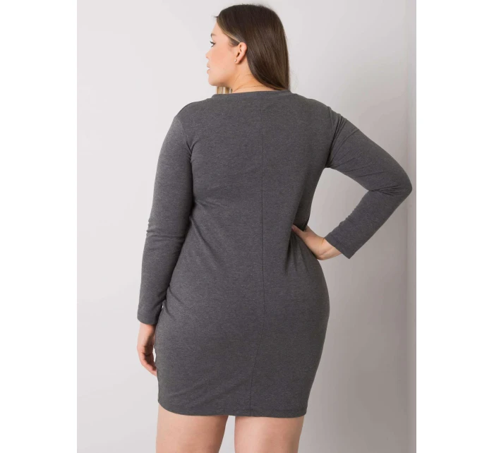 Šaty RV SK 7241.43 tmavě šedá Šaty RV SK 7241.43 tmavě šedá