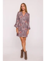 model 21296053 Šaty s potiskem a širokými manžetami model 2 - Moe