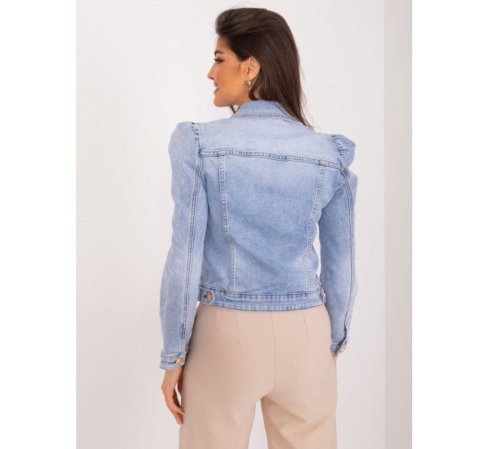 Světle modrá džínová bunda s ozdobnými knoflíky