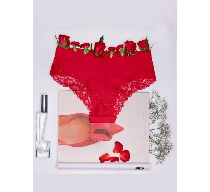 Dámské kalhotky Cheekie Brasil červené - Julimex Dámské kalhotky Cheekie Brasil červené - Julimex