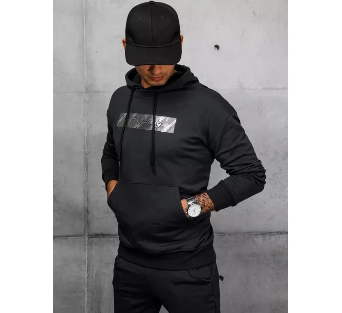 FashionStreet černá pánská tepláková souprava AX0694 FashionStreet černá pánská tepláková souprava AX0694