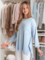 Dámská máslová halenka oversize s přívěskem modrá Dstreet model 21985728 - FashionStreet