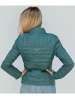 Bunda v mořské akvamarínové barvě s pružnými vsadkami 2 (19801) Bunda v mořské akvamarínové barvě s pružnými vsadkami 2 (19801)
