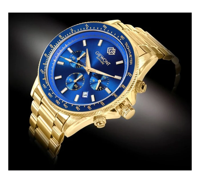 Pánské hodinky Giewont Chronograph Sapphire Gold Blue GW3520-B5 Pánské hodinky Giewont Chronograph Sapphire Gold Blue GW3520-B5