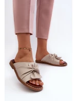 Dámské sandály na ploché podrážce béžové model 21658396 - Boto Dámské sandály na ploché podrážce béžové model 21658396 - Boto