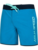 AQUA SPEED Plavecké šortky Evan Navy Blue/Blue Pattern 42