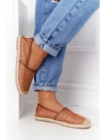 Espadrilky Na Slaměné Podrážce Lu Boo Hnědé Espadrilky Na Slaměné Podrážce Lu Boo Hnědé
