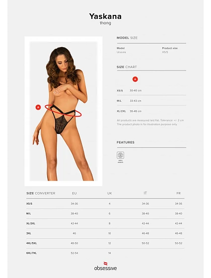 Smyslná tanga model 17552615 thong - Obsessive