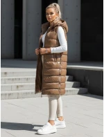 dámská prošívaná vesta v barvě camel Dstreet model 21970173 - FashionStreet