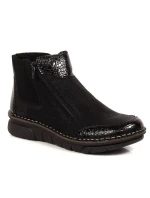 Pohodlné zateplené boty na zip Rieker W RKR555 Pohodlné zateplené boty na zip Rieker W RKR555