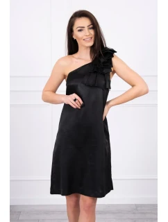 Šaty s mašlí na model 18744302 černé - K-Fashion