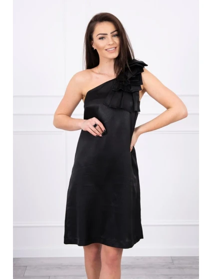 Šaty s mašlí na model 18744302 černé - K-Fashion Šaty s mašlí na model 18744302 černé - K-Fashion