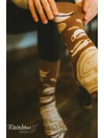 Duhové ponožky model 21606849 Cappuccino 1 pár - ZOOKSY/RAINBOW SOCKS