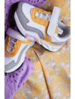 Dětská sportovní obuv se suchým zipem Big Star model 21609010 Bílá a žlutá - Big Star Shoes Dětská sportovní obuv se suchým zipem Big Star model 21609010 Bílá a žlutá - Big Star Shoes