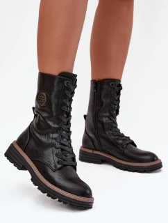 Dámské workery s ozdobným detailem zateplené černé model 21712837 - Boto