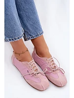 Semišové Nízké Dámské Tenisky Big Star model 22095384 Růžové - Big Star Shoes