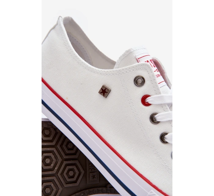 Big Star nízké pánské bílé tenisky model 21501772 - Big Star Shoes Big Star nízké pánské bílé tenisky model 21501772 - Big Star Shoes