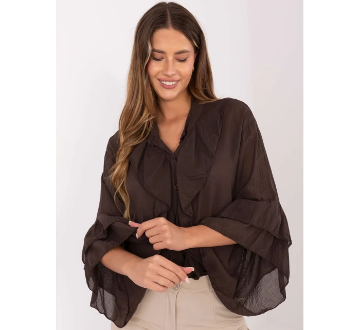 Koszula MI KS model 21421381 ciemny brązowy - FPrice