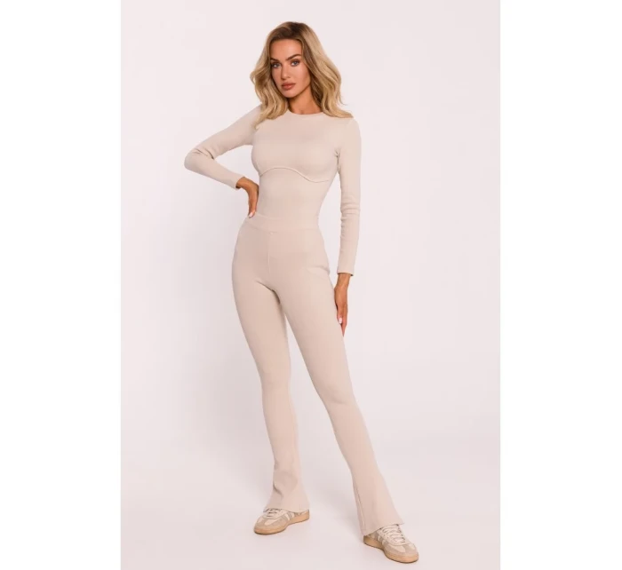 Žebrované legíny s nohavicí model 20515077 - Moe