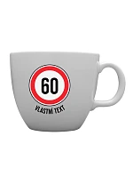 Personalizovaný MEGA XXL keramický hrnek 1 000 ml - narozeninová dopravní značka Personalizovaný MEGA XXL keramický hrnek 1 000 ml - narozeninová dopravní značka