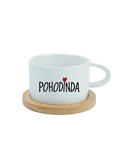 POHODINDA - bílý hrníček makronka 200 ml