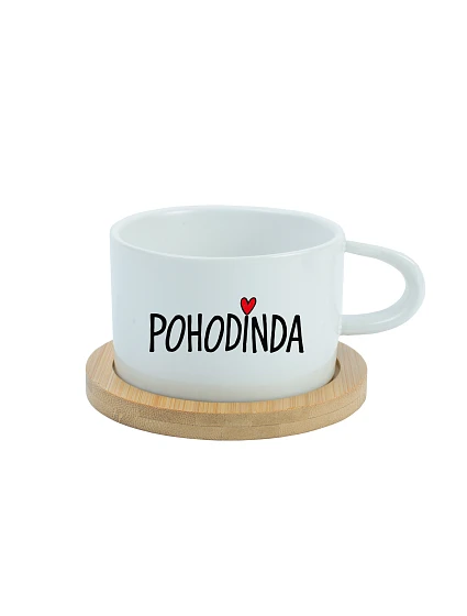 POHODINDA - bílý hrníček makronka 200 ml POHODINDA - bílý hrníček makronka 200 ml