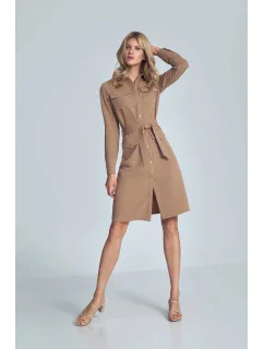 Dámské šaty M706 hnědé - Figl