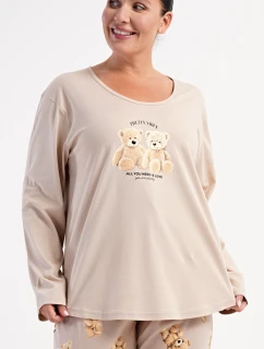 Dámské pyžamo dlouhé Méďové