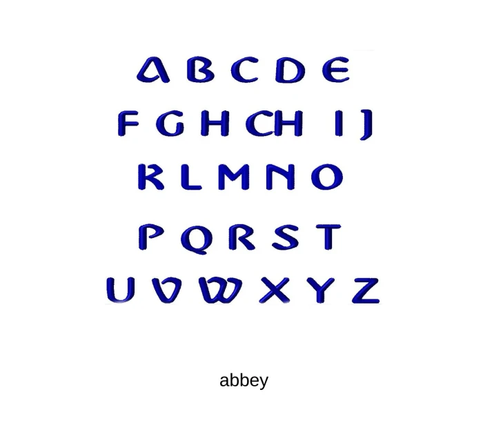 Výšivka monogram dvě písmena Allegra script Výšivka monogram dvě písmena Allegra script