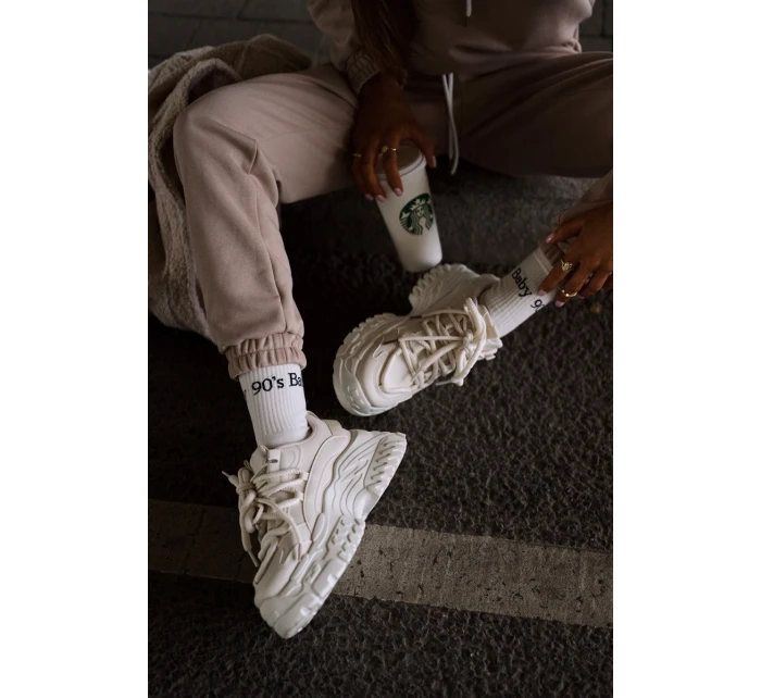 Dámské tenisky na masivní světle béžové model 21667369 - Boto Dámské tenisky na masivní světle béžové model 21667369 - Boto