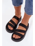 dámské pantofle na platformě s pásky Černé model 21943290 - Boto