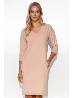 Denní teplákové šaty model 21095310 béžové - Makadamia