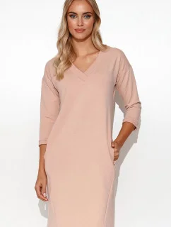 Denní teplákové šaty model 21095310 béžové - Makadamia