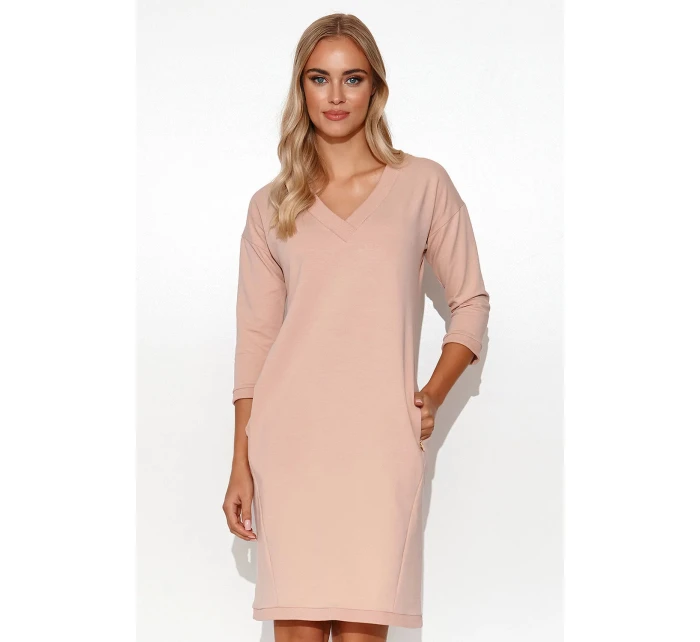 Denní teplákové šaty model 21095310 béžové - Makadamia