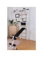 DŘEVĚNÝ KOVOVÝ GYMNASTICKÝ ŽEBŘÍK S HRAZDOU, LAVIČKOU A PŘÍSLUŠENSTVÍM BENCHK 233W DŘEVĚNÝ KOVOVÝ GYMNASTICKÝ ŽEBŘÍK S HRAZDOU, LAVIČKOU A PŘÍSLUŠENSTVÍM BENCHK 233W