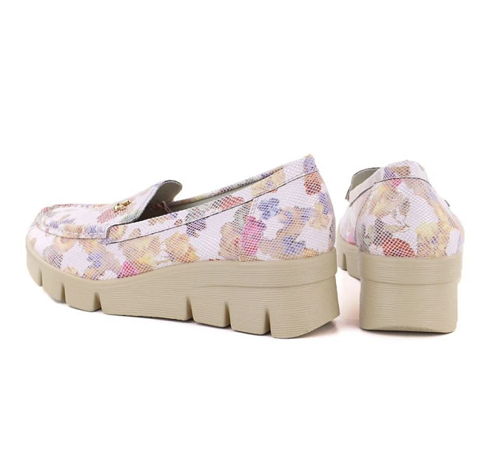 Dámské boty na platformě růžové s květinami M.Daszynski model 22068831 - M. Daszyński