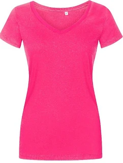 Dámské tričko X.O s výstřihem do V 40. bright rose model 22515394 - Promodoro