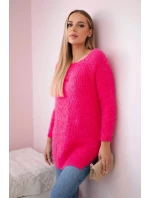 Svetr s model 20553418 růžový neon - K-Fashion
