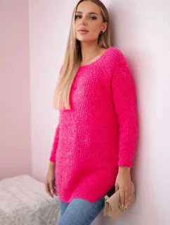 Svetr s model 20553418 růžový neon - K-Fashion