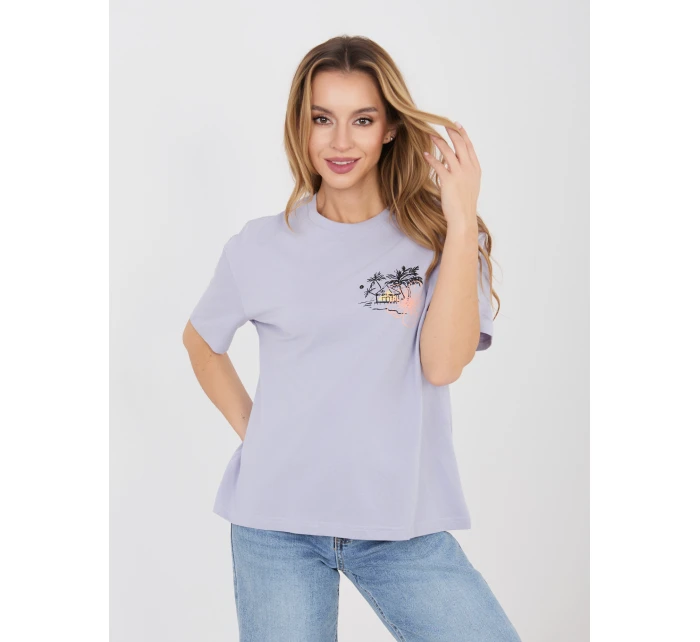 T shirt model 22027626 jasny fioletowy - FPrice