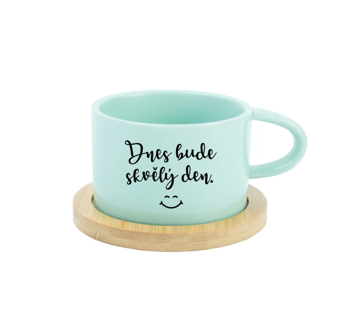 DNES BUDE SKVĚLÝ DEN - mint hrníček makronka 200 ml