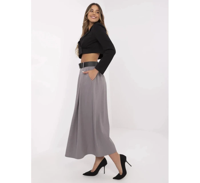 Dámská dlouhá sukně MI SD 88653.89 Šedá - FPrice