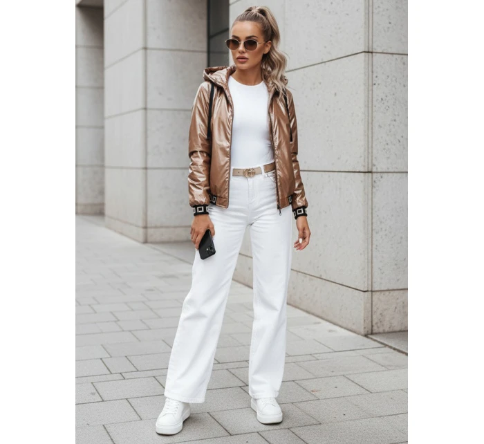Dámský bomber BOMBESS beige FashionStreet TY4913 Dámský bomber BOMBESS beige FashionStreet TY4913