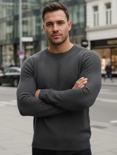 Pánský antracitový svetr WX2293z