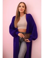 Svetr dlouhý kardigan fialový