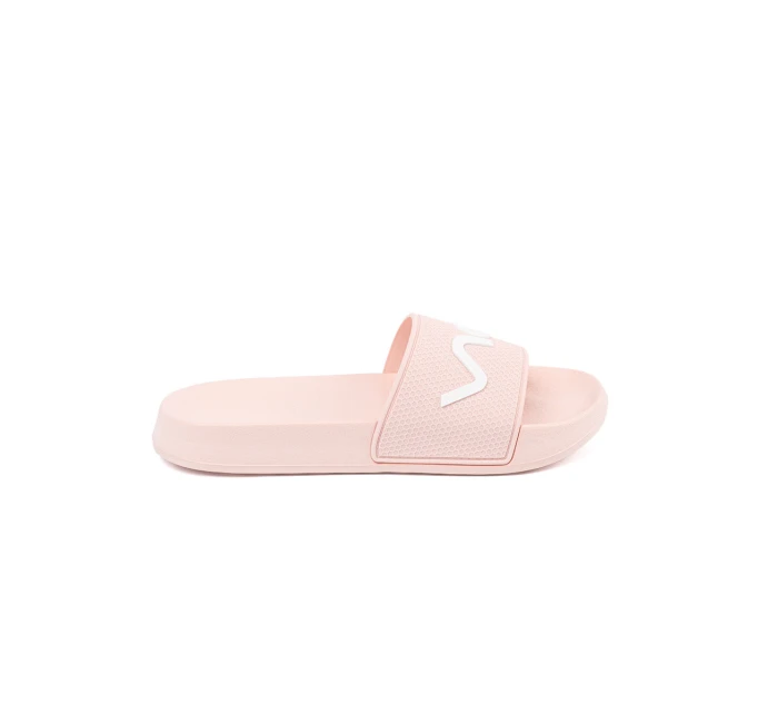 Originální dámské růžové nazouváky na plochém podpatku Originální dámské růžové nazouváky na plochém podpatku