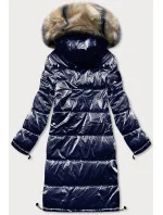 BŁYSZCZĄCA KURTKA ZIMOWA DAMSKA GRANATOWA model 21244579 - AMNS