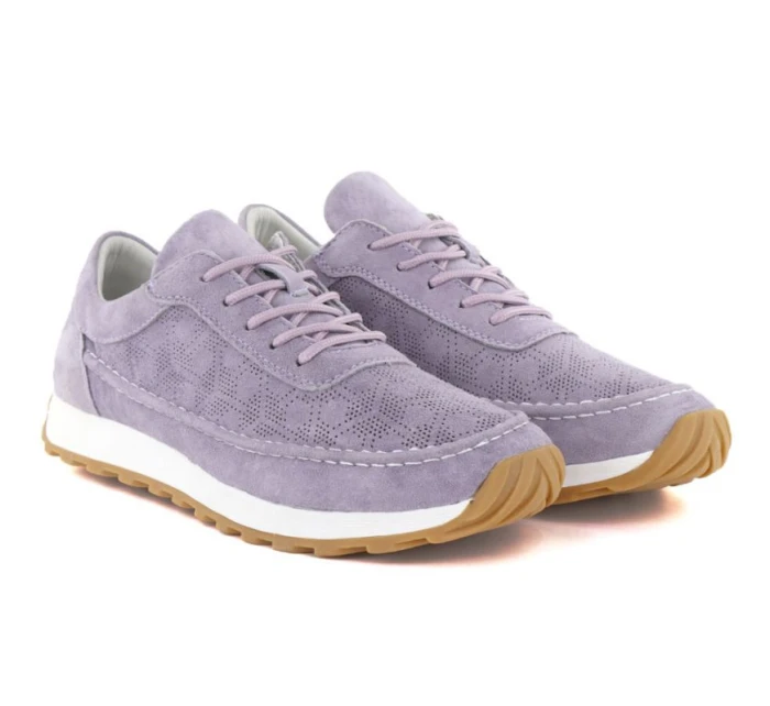 Dámské fialové semišové kožené polobotky Sergio Leone SP001