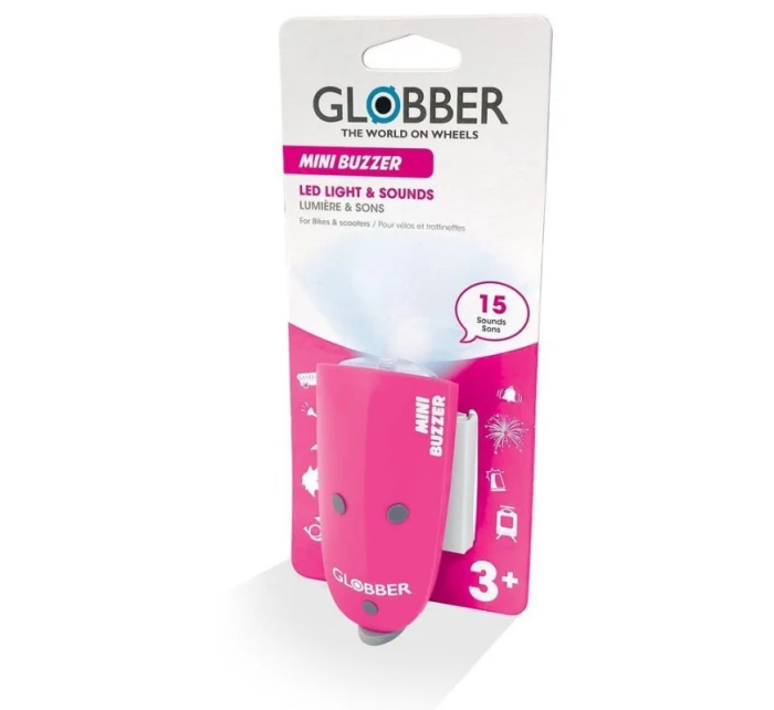 LED světlo + klakson Globber Mini Buzzer 530-110 DE1 LED světlo + klakson Globber Mini Buzzer 530-110 DE1