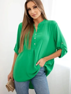 Halenka s prodlouženým zadním dílem jasně zelená